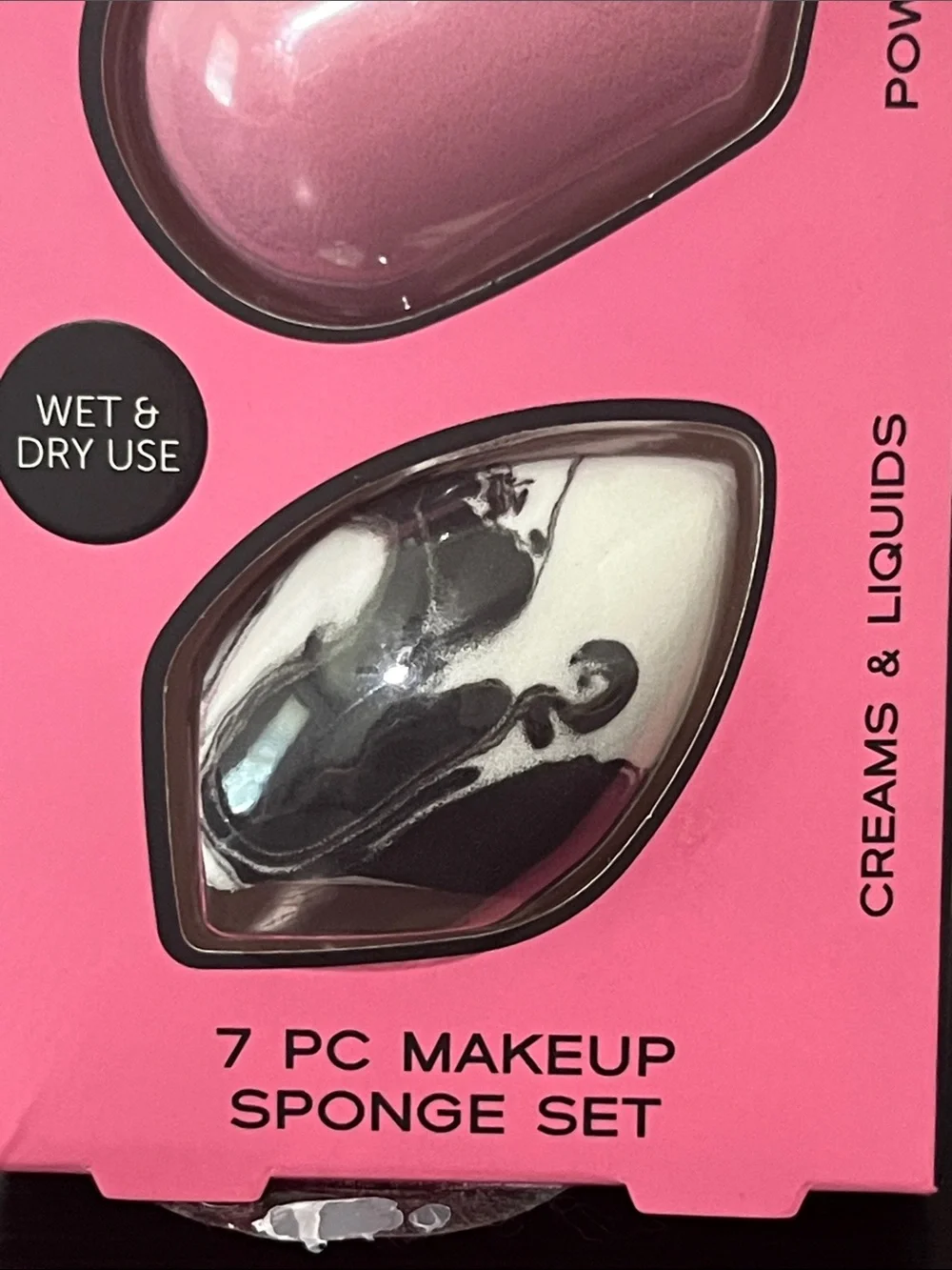 BCBGeneration Pink, White & Black 7-Piece Makeup Sponge Set